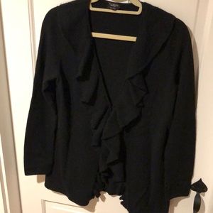 Talbots cashmere ruffle sweater